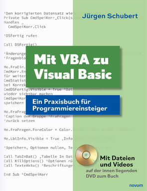 Mit VBA zu Visual Basic von Schubert,  Jürgen