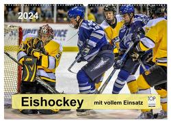 Mit vollem Einsatz – Eishockey (Wandkalender 2024 DIN A2 quer), CALVENDO Monatskalender von Roder,  Peter