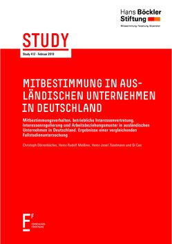 Mitbestimmung in ausländischen Unternehmen in Deutschland von Cao,  Qi, Dörrenbächer,  Christoph, Meißner,  Heinz-Rudolf, Tüselmann,  Heinz-Josef