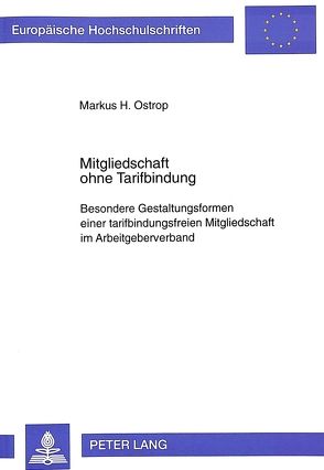 Mitgliedschaft ohne Tarifbindung von Ostrop,  Markus H.