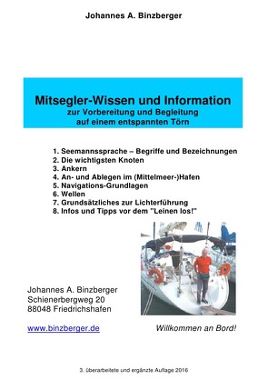 Mitsegler-Wissen und Information von Dr. Binzberger,  Johannes A.