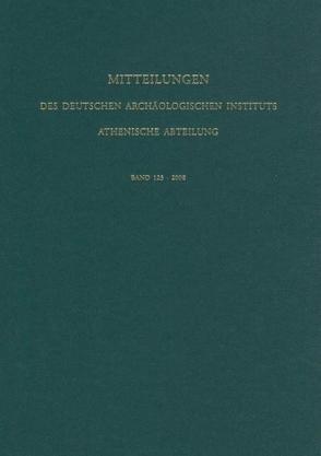 Mitteilungen des Deutschen Archäologischen Instituts, Athenische Abteilung von Deutsches Archäologisches Institut Athen