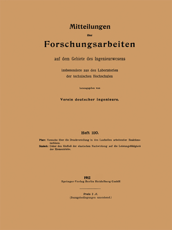 Mitteilungen über Forschungsarbeiten auf dem Gebiete des Ingenieurwesens von Pfarr,  Adolf, Skutsch,  Rudolf