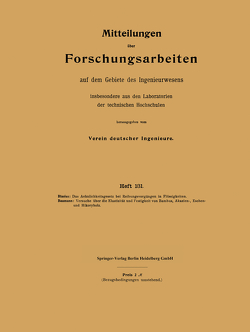 Mitteilungen über Forschungsarbeiten auf dem Gebiete des Ingenieurwesens von Baumann,  Richard, Blasius,  Heinrich