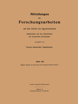 Mitteilungen über Forschungsarbeiten auf dem Gebiete des Ingenieurwesens von Camerer,  Rudolf