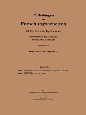 Mitteilungen über Forschungsarbeiten auf dem Gebiete des Ingenieurwesens von Hoefer,  Kurt, Szitnick,  Robert