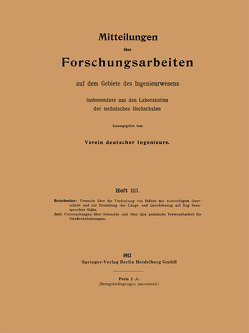 Mitteilungen über Forschungsarbeiten von Bretschneider,  Otto, Steil,  E.