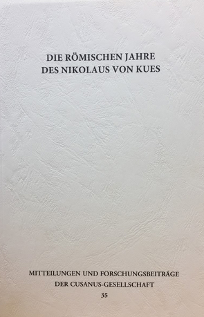 Mitteilungen und Forschungsbeiträge der Cusanus-Gesellschaft von Euler,  Andreas