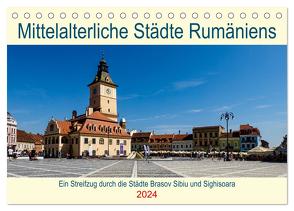 Mittelalterliche Städte Rumäniens (Tischkalender 2024 DIN A5 quer), CALVENDO Monatskalender von Brack,  Roland