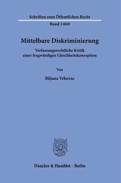 Mittelbare Diskriminierung. von Vrhovac,  Biljana