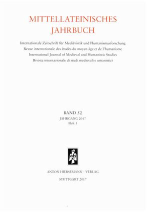 Mittellateinisches Jahrbuch. Internationale Zeitschrift für Mediävistik und Humanismusforschung