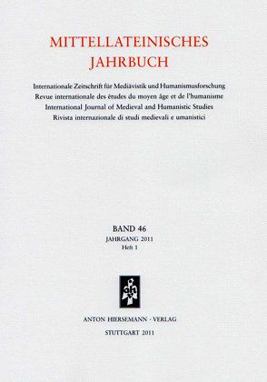 Mittellateinisches Jahrbuch. Internationale Zeitschrift für Mediävistik und Humanismusforschung