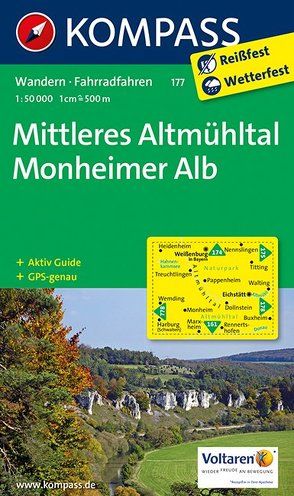 KOMPASS Wanderkarte Mittleres Altmühltal – Monheimer Alb von KOMPASS-Karten GmbH