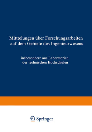 Mittteilungen über Forschungsarbeiten auf dem Gebiete des Ingenieurwesens von Kammerer,  Otto