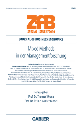 Mixed Methods in der Managementforschung von Fandel,  Günter, Wrona,  Thomas