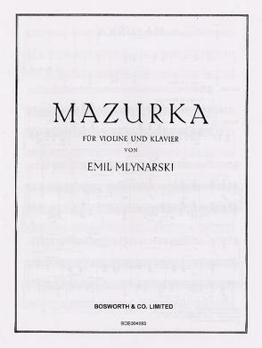 Mlynarski – Mazurka von Bosworth Music, Młynarski,  Emil S