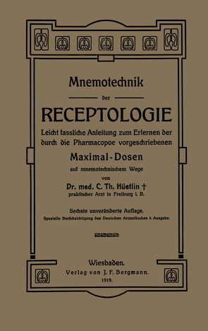 Mnemotechnik der Receptologie von Hüetlin,  NA