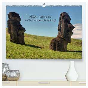 MOAI – steinerne Wächter der Osterinsel (hochwertiger Premium Wandkalender 2024 DIN A2 quer), Kunstdruck in Hochglanz von Hartmann,  Carina