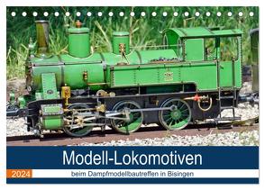 Modell-Lokomotiven beim Dampfmodellbautreffen in Bisingen (Tischkalender 2024 DIN A5 quer), CALVENDO Monatskalender von Günther,  Geiger