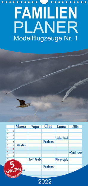 Familienplaner Modellflugzeuge Nr. 1 (Wandkalender 2022 , 21 cm x 45 cm, hoch) von van Veenendaal Fotografie vv-design.com,  Nik