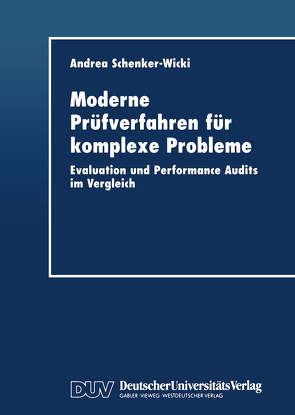 Moderne Prüfverfahren für komplexe Probleme von Schenker-Wicki,  Andrea