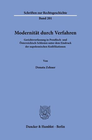 Modernität durch Verfahren. von Zehner,  Donata