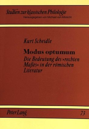 Modus Optumum von Scheidle,  Kurt