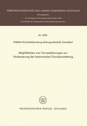 Möglichkeiten von Vorratsplanungen zur Verbesserung der kommunalen Grundausstattung