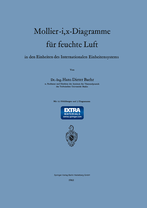 Mollier-i, x-Diagramme für feuchte Luft von Baehr,  Hans D.