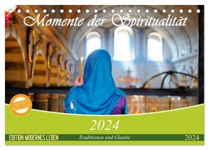 Momente der Spiritualität (Tischkalender 2024 DIN A5 quer), CALVENDO Monatskalender von Wiens,  Claudia