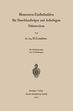 Momenten-Einflußzahlen für Durchlaufträger mit beliebigen Stützweiten von Graudenz,  Heinz