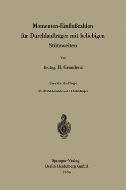 Momenten-Einflußzahlen für Durchlaufträger mit beliebigen Stützweiten von Graudenz,  Heinz