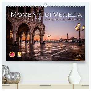 Momenti di Venezia – Venezianische Momente (hochwertiger Premium Wandkalender 2024 DIN A2 quer), Kunstdruck in Hochglanz von Pinkoss,  Oliver