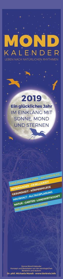 Mond Streifenplaner 2019 von ALPHA EDITION, Mundt,  Michaela