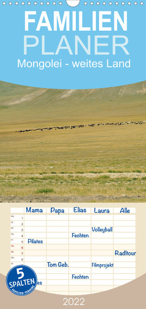 Familienplaner Mongolei – weites Land (Wandkalender 2022 , 21 cm x 45 cm, hoch) von Winter,  Eike