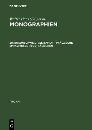 Monographien / Braunschweig-Veltenhof – Pfälzische Sprachinsel im Ostfälischen von Karch,  Dieter