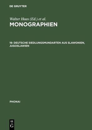 Monographien / Deutsche Siedlungsmundarten aus Slawonien, Jugoslawien von Popadic,  Hanna