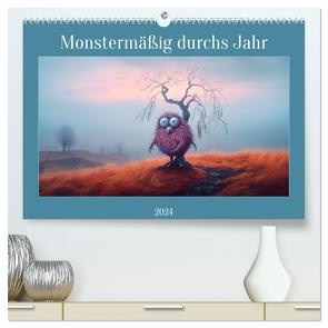 Monstermäßig durchs Jahr (hochwertiger Premium Wandkalender 2024 DIN A2 quer), Kunstdruck in Hochglanz von Dittmann,  Bettina