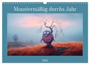 Monstermäßig durchs Jahr (Wandkalender 2024 DIN A3 quer), CALVENDO Monatskalender von Dittmann,  Bettina