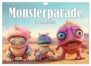 Monsterparade im Anmarsch (Wandkalender 2024 DIN A4 quer), CALVENDO Monatskalender von Brunner-Klaus,  Liselotte