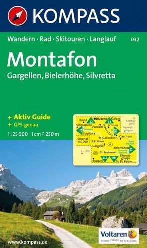 KOMPASS Wanderkarte Montafon, Gargellen, Bielerhöhe, Silvretta von KOMPASS-Karten GmbH