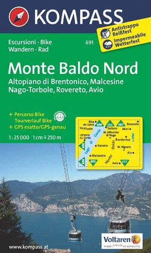 KOMPASS Wanderkarte Monte Baldo Nord von KOMPASS-Karten GmbH