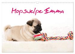 Mopswelpe Emma (Wandkalender 2024 DIN A3 quer), CALVENDO Monatskalender von Tiller,  Sophie