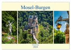 Mosel-Burgen (Wandkalender 2024 DIN A2 quer), CALVENDO Monatskalender von Hess,  Erhard