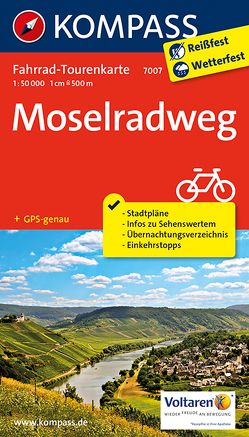 Fahrrad-Tourenkarte Moselradweg von KOMPASS-Karten GmbH