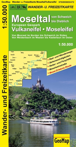 Moseltal, Vulkaneifel, Moseleifel Wander- und Freizeitkarte