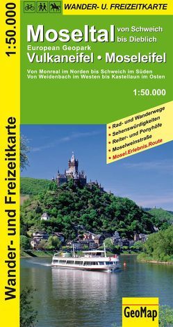 Moseltal, Vulkaneifel, Moseleifel Wander- und Freizeitkarte