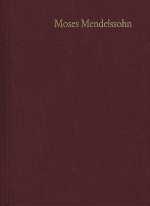 Moses Mendelssohn: Gesammelte Schriften. Jubiläumsausgabe / Band 9,4: Schriften zum Judentum III,4 von Krochmalnik,  Daniel, Mendelssohn,  Moses, Weinberg,  Werner, Wenzel,  Rainer