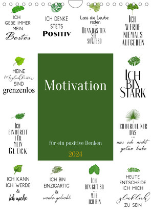 Motivation (Wandkalender 2024 DIN A4 hoch) von Gierok-Latniak,  Steffen