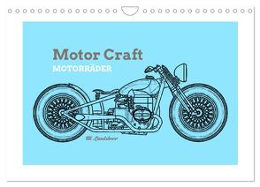 Motor Craft Motorräder (Wandkalender 2024 DIN A4 quer), CALVENDO Monatskalender von Landsherr,  Uli